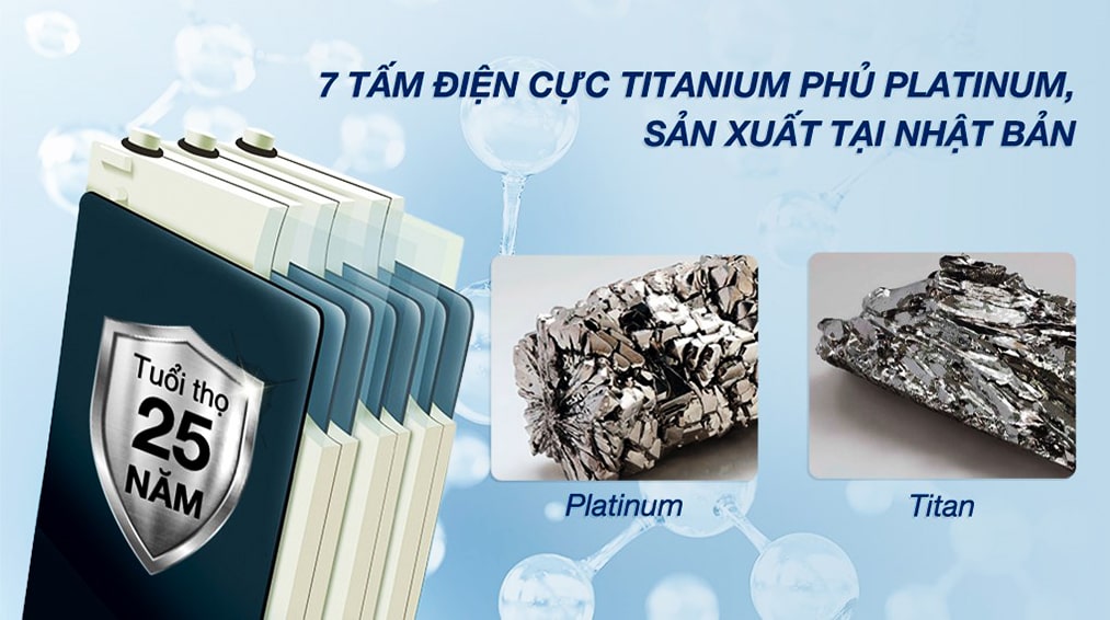 Máy lọc Kangen SD501 Platinum tích hợp bởi 7 tấm lá điện cực được mạ bạch kim nguyên khối Máy lọc Kangen SD501 Platinum tích hợp bởi 7 tấm lá điện cực được mạ bạch kim nguyên khối