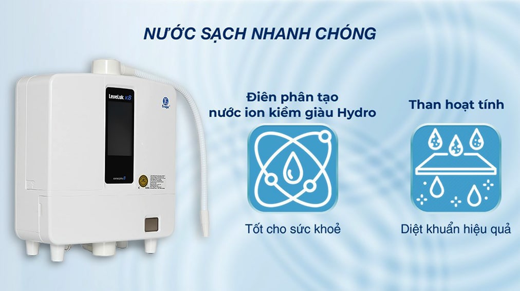 Cách sử dụng máy lọc nước ion kiềm Kangen K8