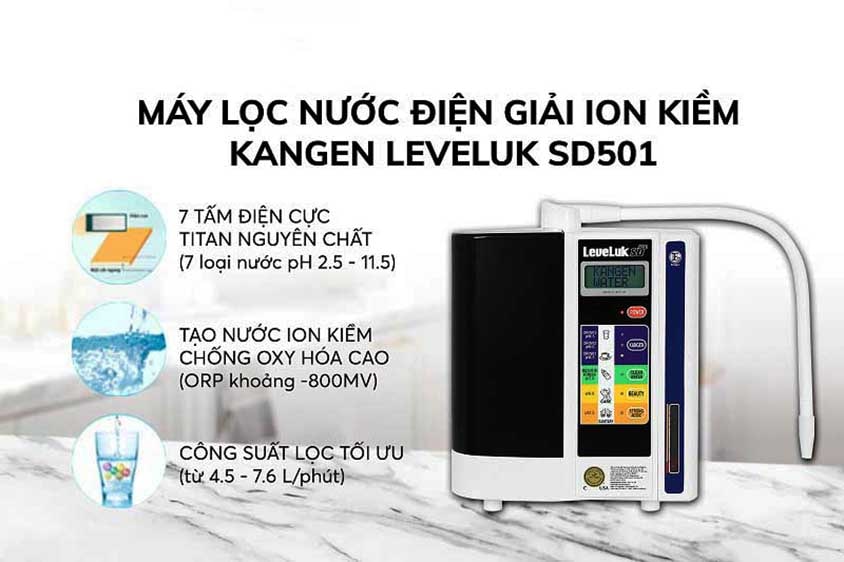 Kangen SD501 chính là một cái tên tiêu biểu cho máy lọc nước Leveluk của tập đoàn Enagic Kangen SD501 chính là một cái tên tiêu biểu cho máy lọc nước Leveluk của tập đoàn Enagic